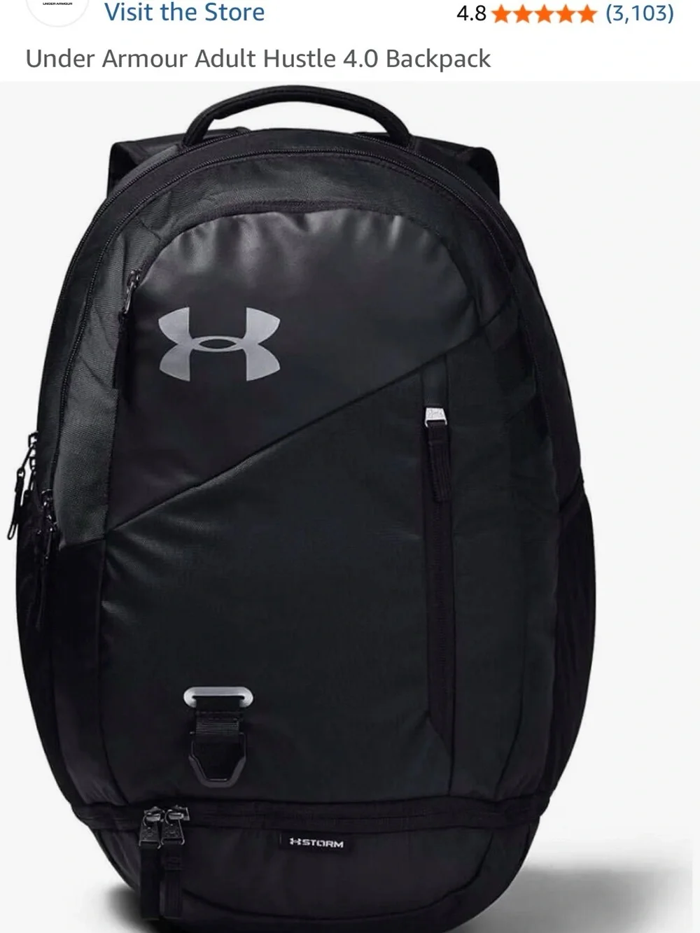 Under Armour Black Men's Backpack with White Logo